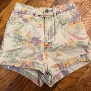 American Apparel high waisted floral shorts